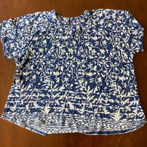 Blue & cream Lucky blouse